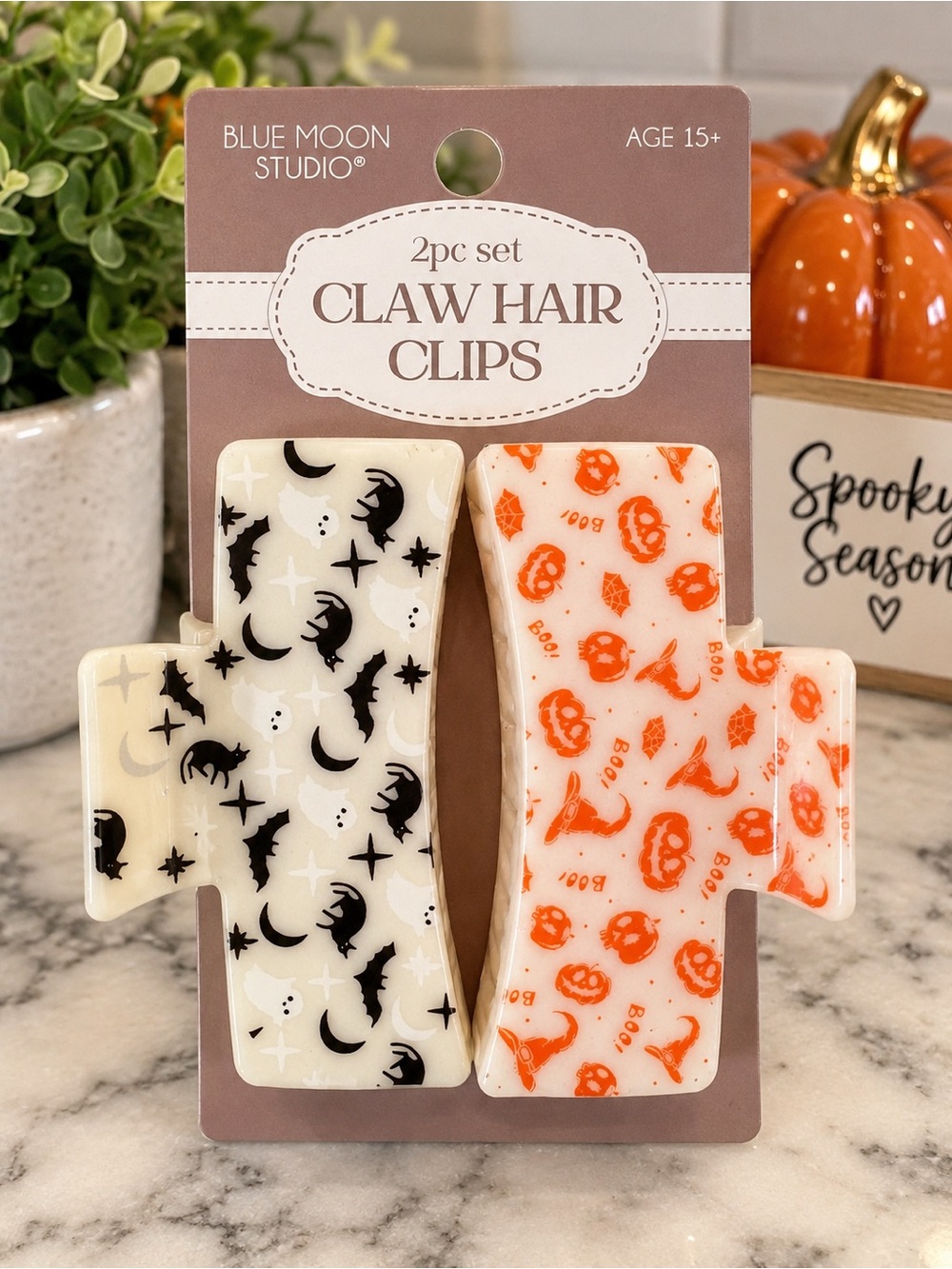 Halloween Pattern Claw Hair Clips